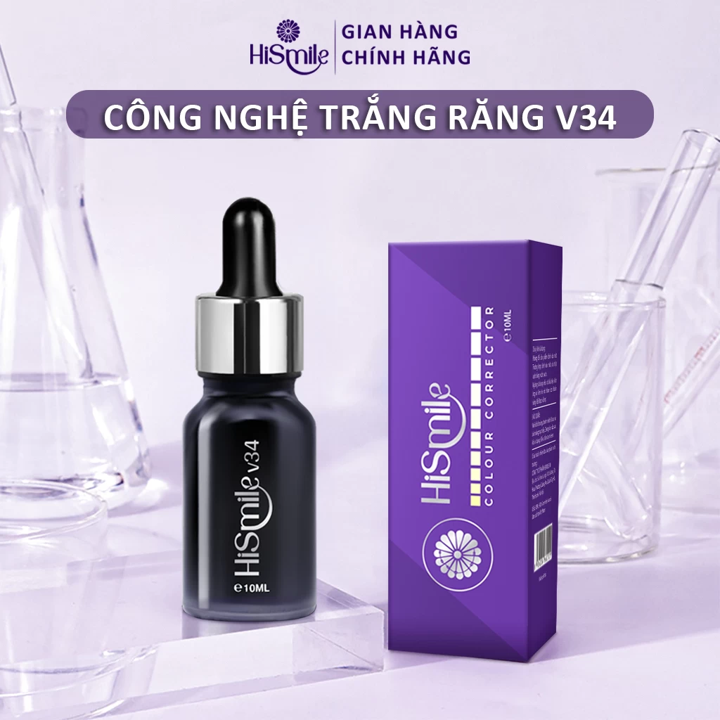 TINH CHẤT TRẮNG RĂNG V34 HISMILE – CHĂM SÓC RĂNG MIỆNG CAO CẤP, MANG LẠI NỤ CƯỜI RẠNG NGỜI