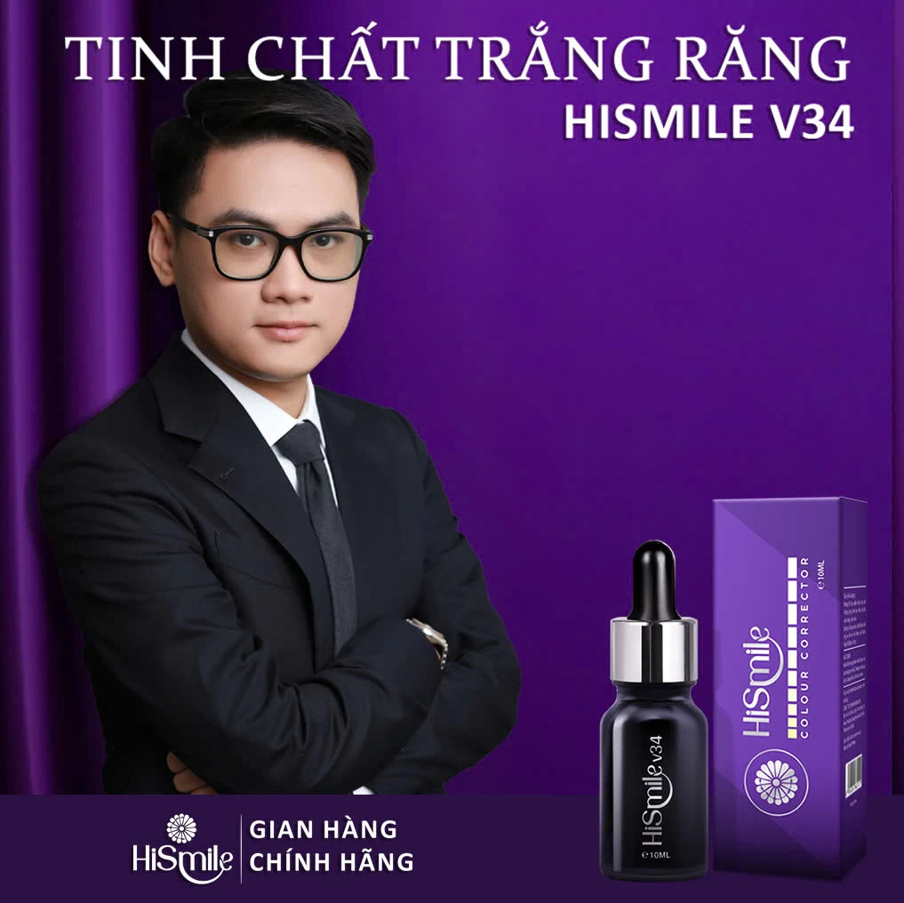 TINH CHẤT TRẮNG RĂNG V34 HISMILE: SỰ LỰA CHỌN CAO CẤP CHO NỤ CƯỜI RẠNG RỠ